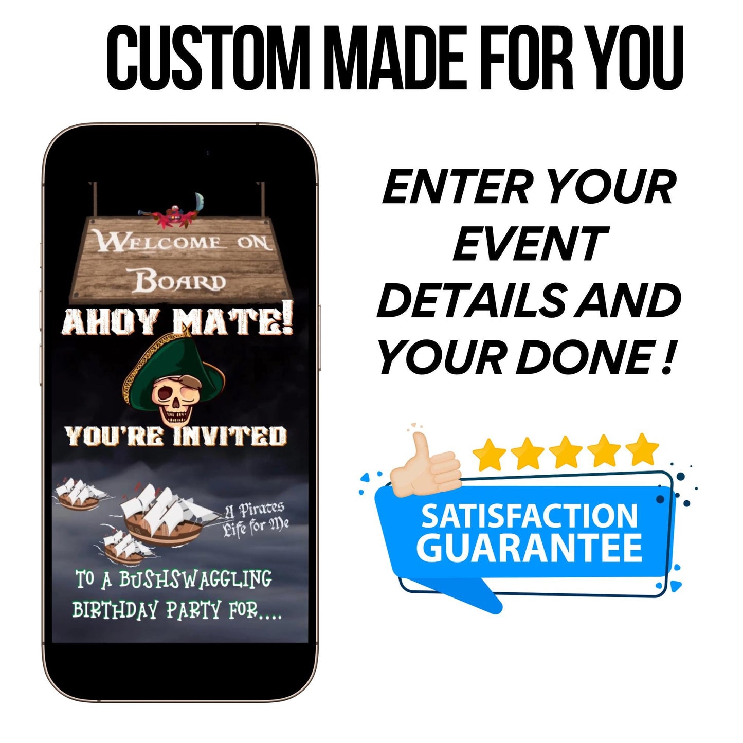 Pirate video invitation Invite | Pirates of the Caribbean themed pirate photo