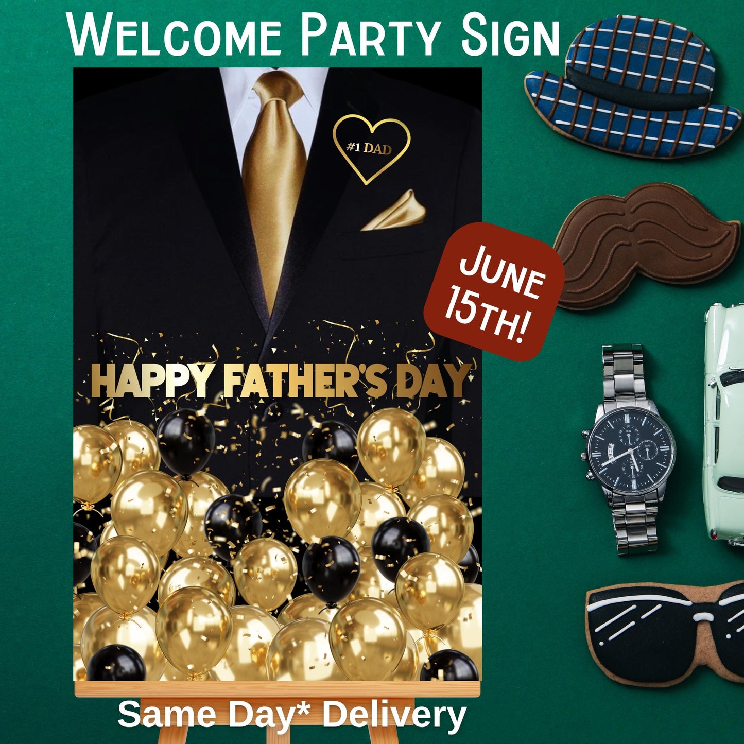 Father's Day welcome sign - Father’s Day digital download event decor