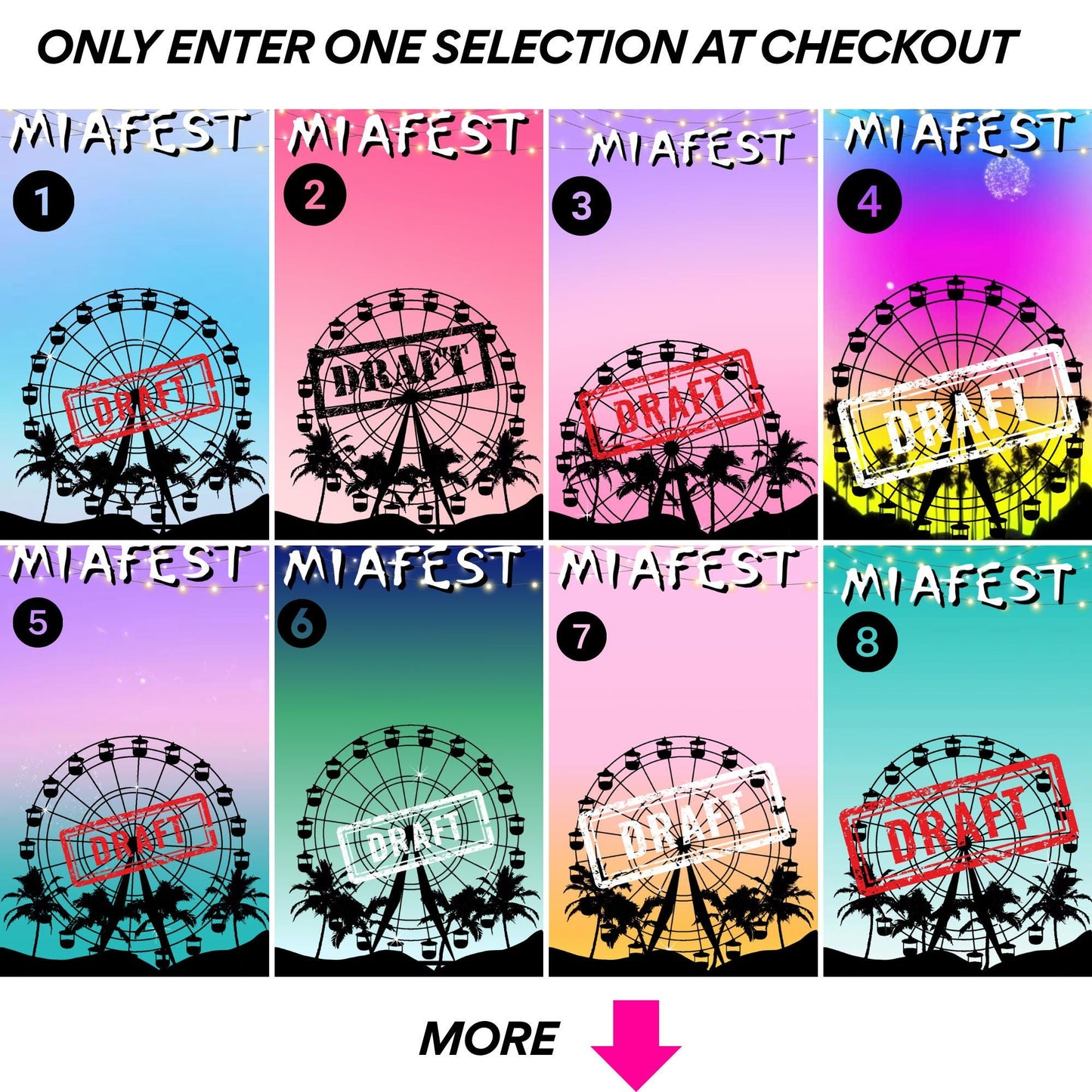 Festival Video Invite - Coachella Bundle - Animated Ferris Wheel Mobile Invite, VIP Passes