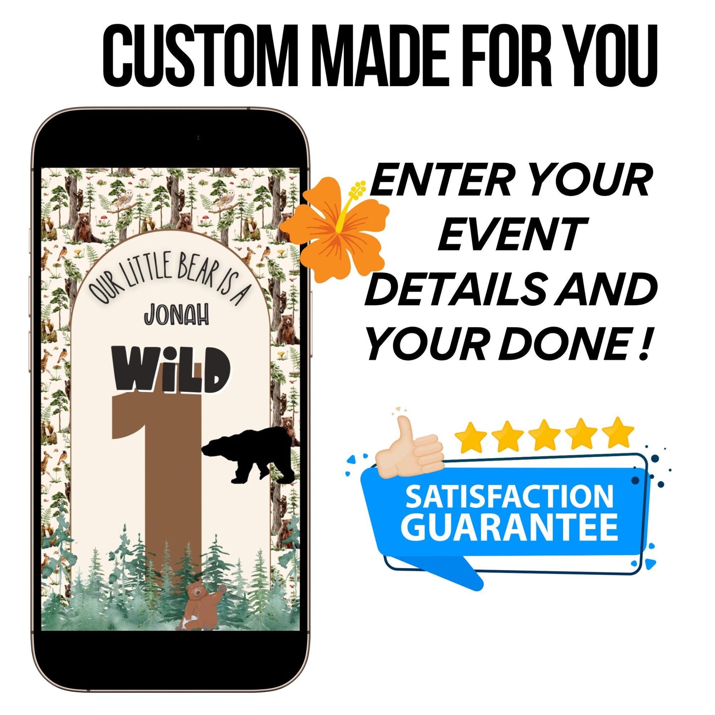 Bear Necessities Birthday Video Invitation Animated Jungle Book evite