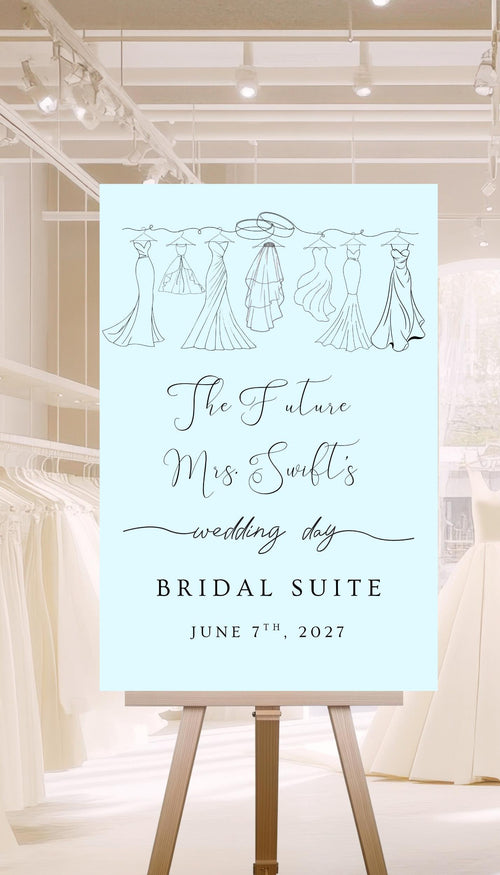 Bridal Suite sign - Wedding Day Welcome Sign - Bride entrance poster - Bridesmaid's Wedding Suite Sign