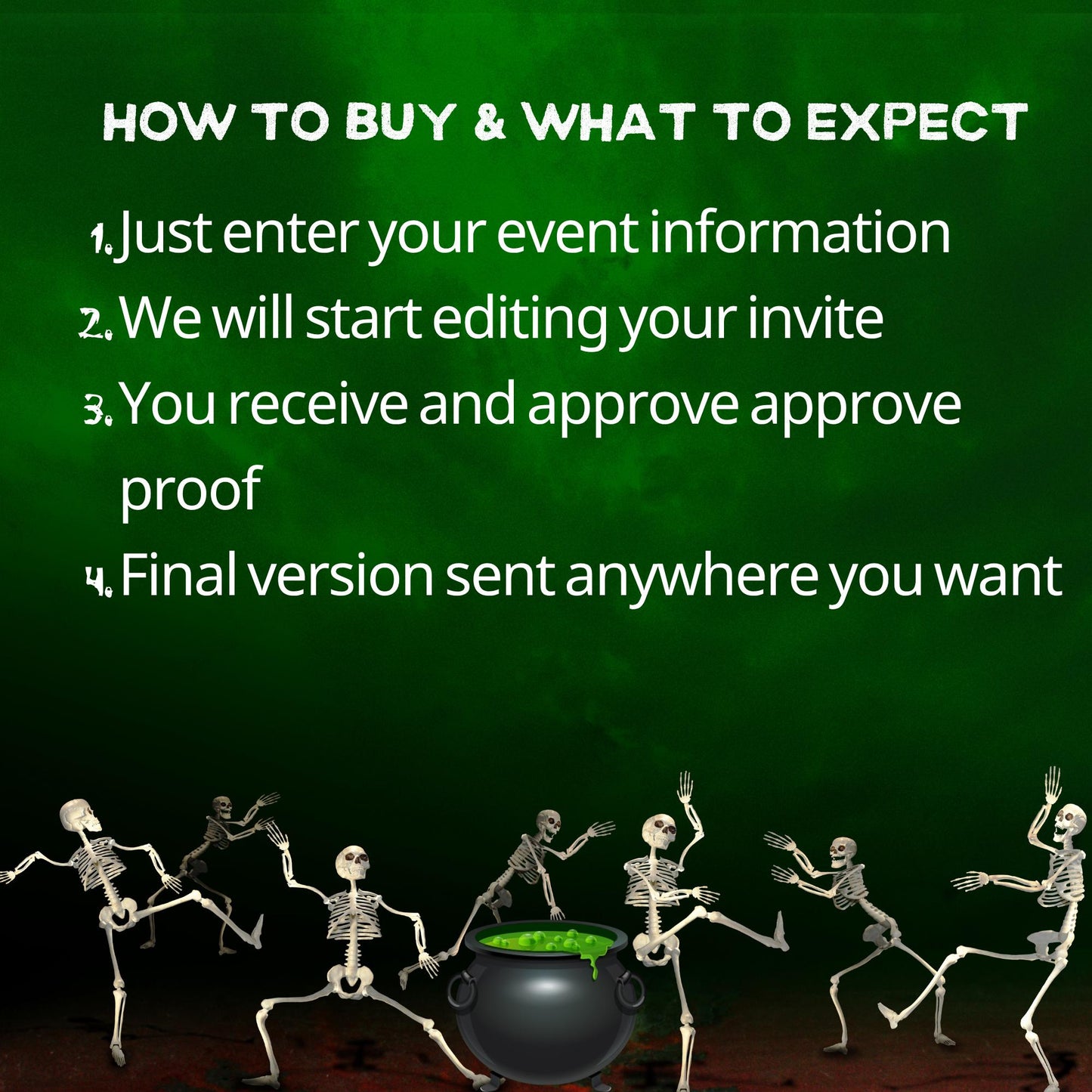 Editable Halloween video invitation with animated theme, customizable in Canva. Perfect for party invites.