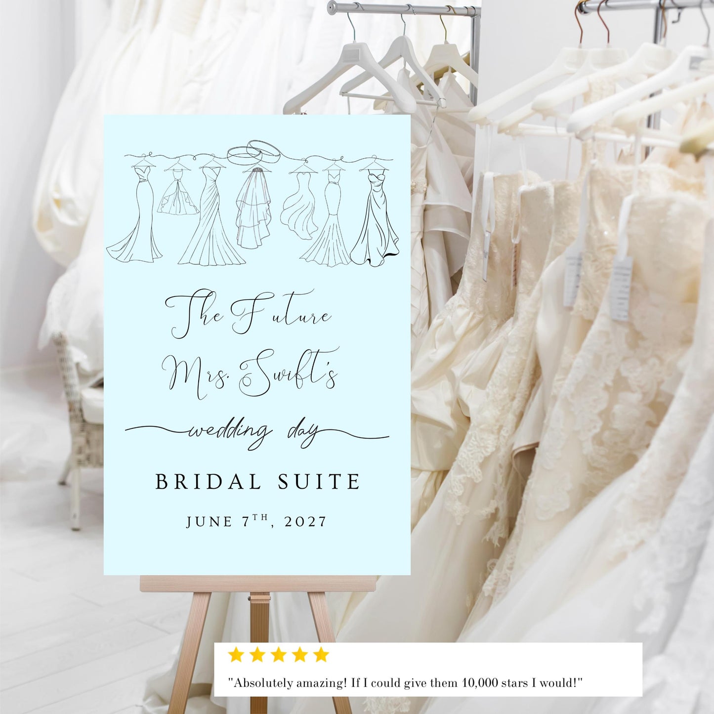 Bridal Suite sign - Wedding Day Welcome Sign - Bride entrance poster - Bridesmaid's Wedding Suite Sign