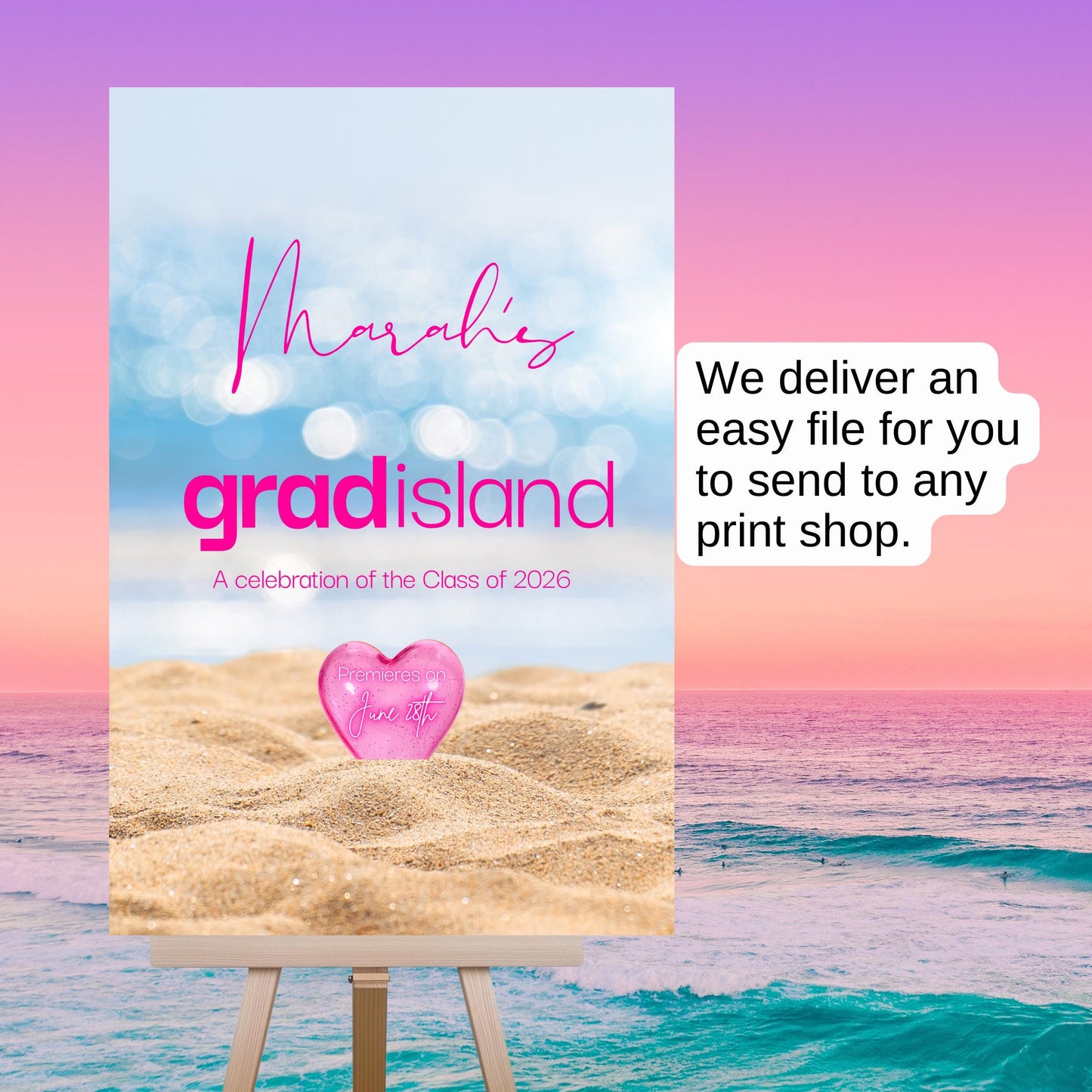 Love Island Welcome Sign - Love in the Villa printable poster - Any occasion - Bach Island digital download event signage
