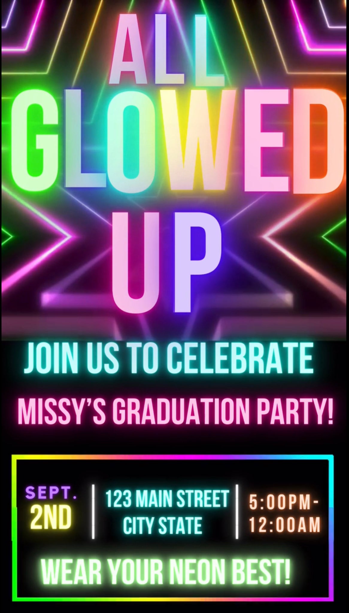 Glow Video Invitation, Glow Party Invitation – Hostessy Video Invitations