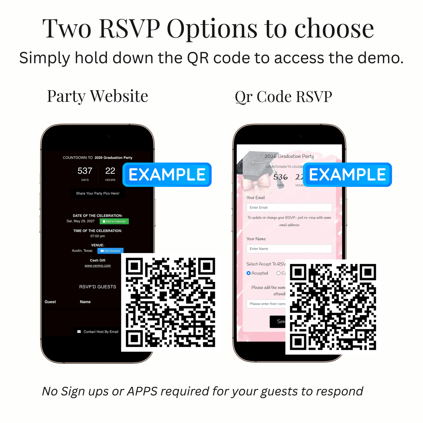 Friends Graduation Party Video Invitation | Digital Graduation Announcement Invite | Editable Canva Evite Template