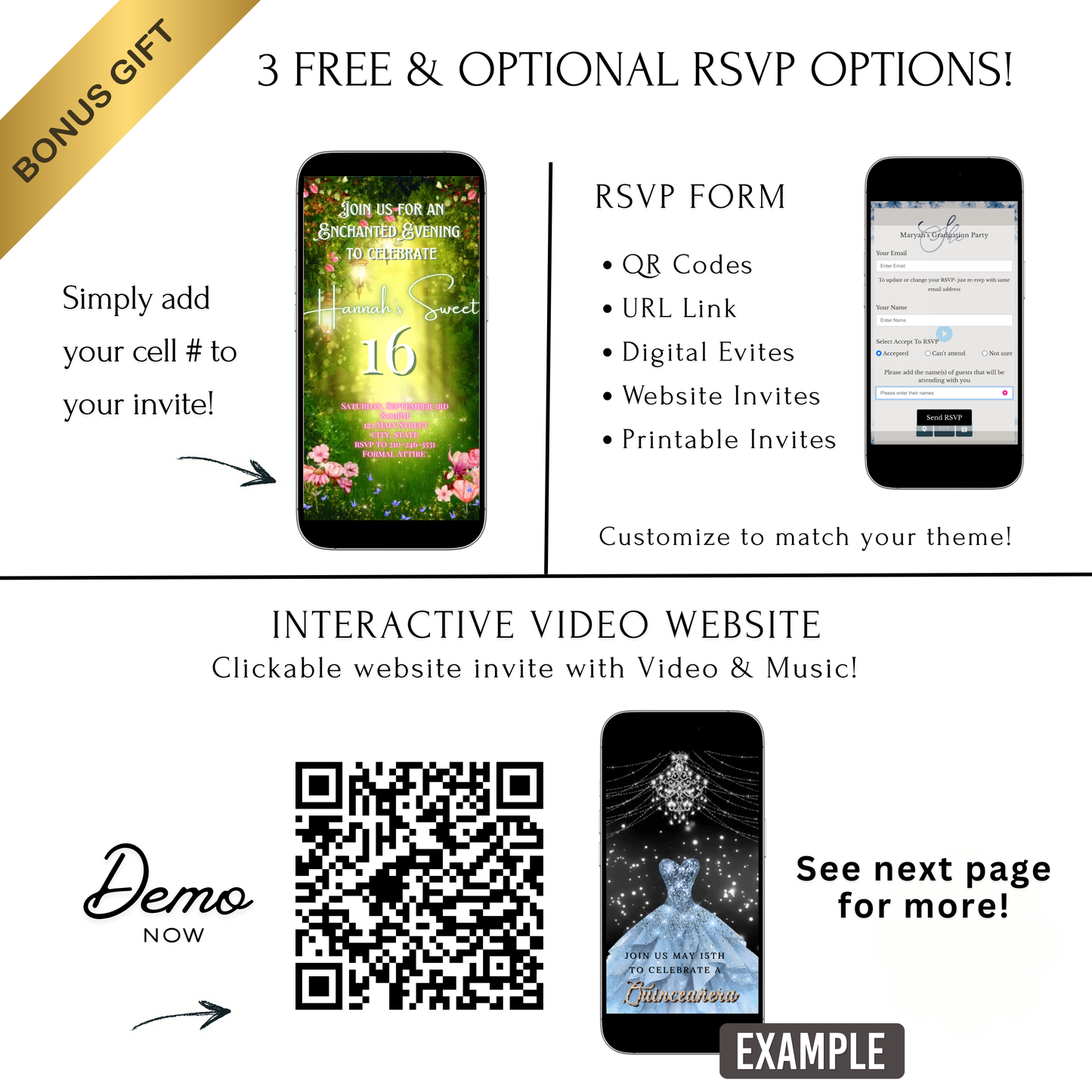 Enchanted Forest Video Invitation | Animated Fairy Garden birthday invite | Digital Canva Template