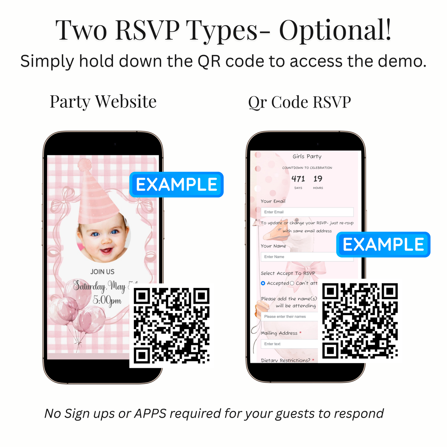 Videoeinladung zur Pink Silly Goose Party | Digitale Einladung zum 1. Geburtstag für Mädchen | Bearbeitbare Canva-Vorlage