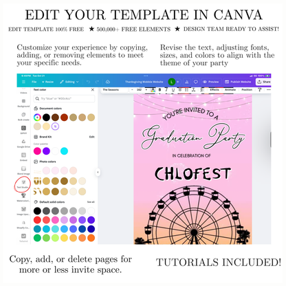 Coachella Video Invitation | Mobile Music Festival RSVP Website Animated Invite | Digital Invite Template