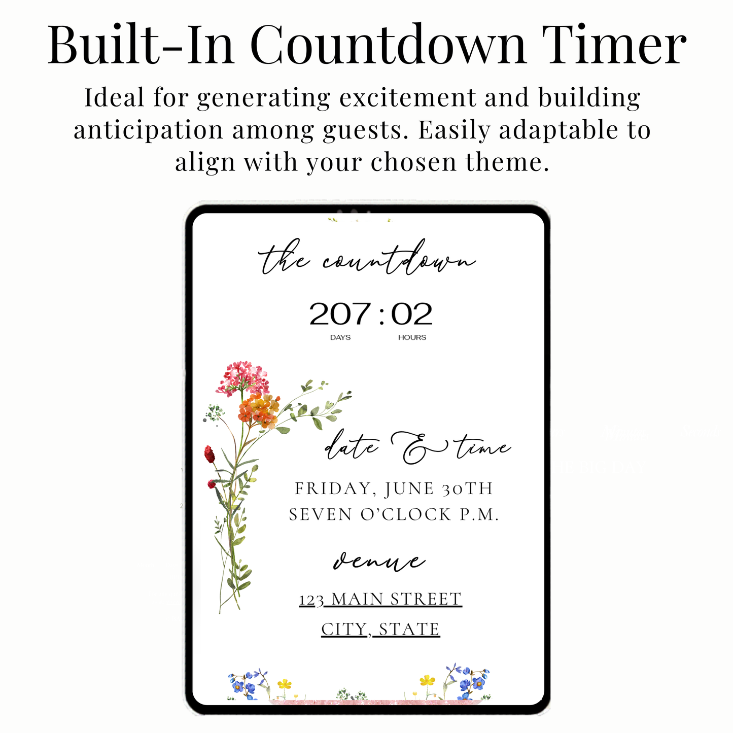 Wildflowers Baby Shower Invite Website with RSVP