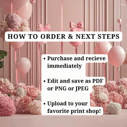 Quinceanera Welcome Sign - Sweet 15 or 16 Pink Floral Party Sign