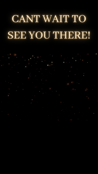 Editable gold glitter dress Quinceañera video invitation displayed on a mobile phone, featuring an animated vertical digital invite with music, created in Canva. This premium video invitation template is designed for sharing by text, email, and social media and works with an interactive RSVP website for easy guest response tracking.