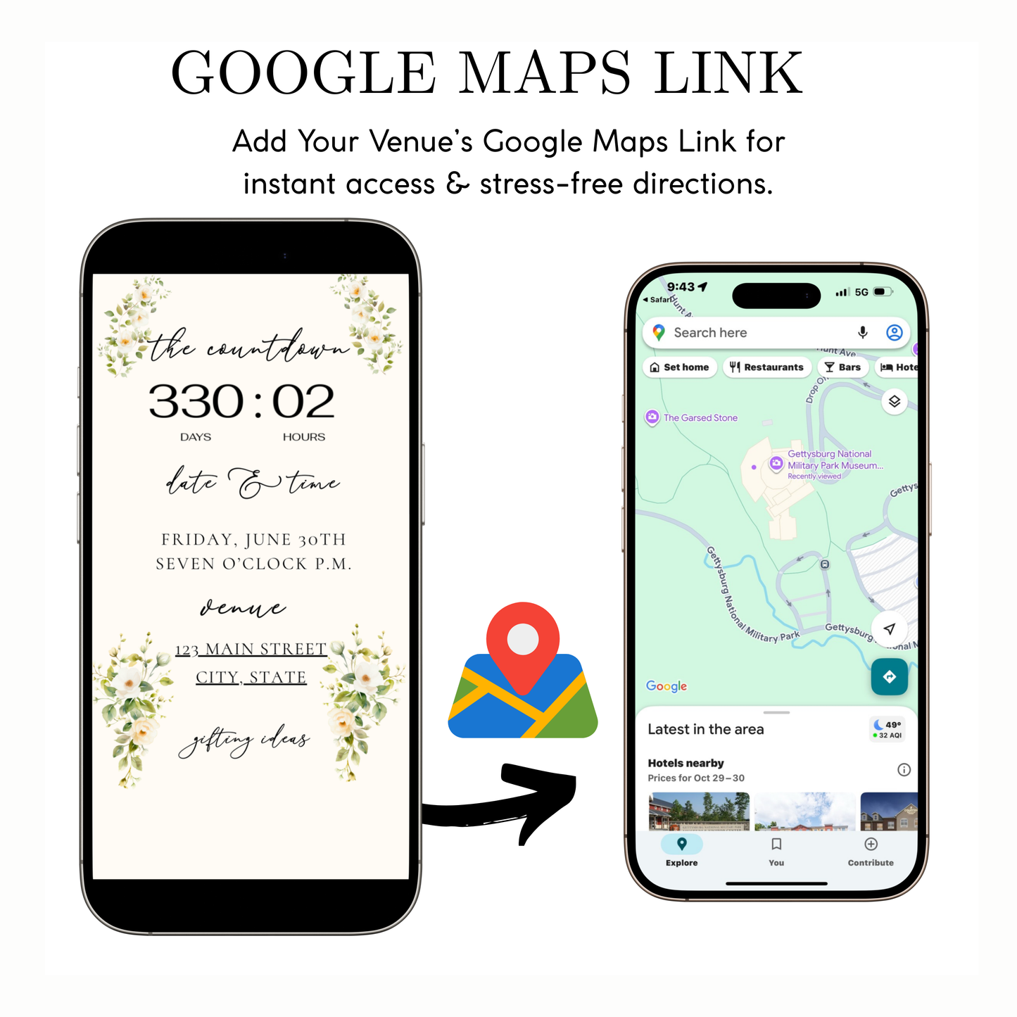 2026 Graduation Website Invitation | Canva Website RSVP Template with Music | Spring Floral for her