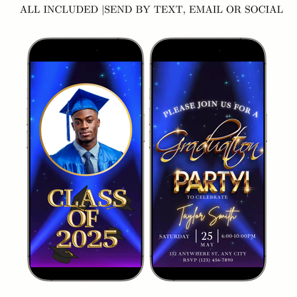 2026 Graduation Video Invitation |Editable Grad Animated Invite | Canva Video Evite Template