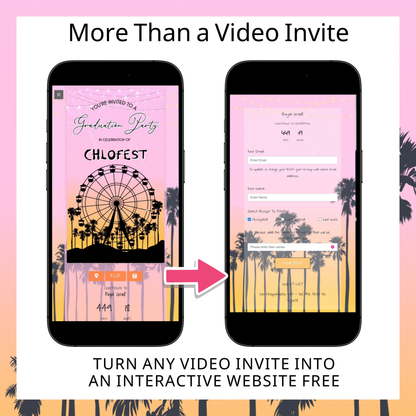 Coachella Video Invitation | Mobile Music Festival RSVP Website Animated Invite | Digital Invite Template