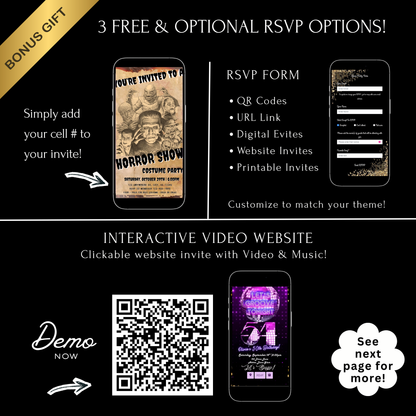 Halloween Video Invitation | Frankenstein Horror Movie Animated Invite