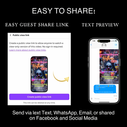 Halloween Video Invitation | Monster Animated Invite | Editable Halloween Bad and boozy Mobile Evite