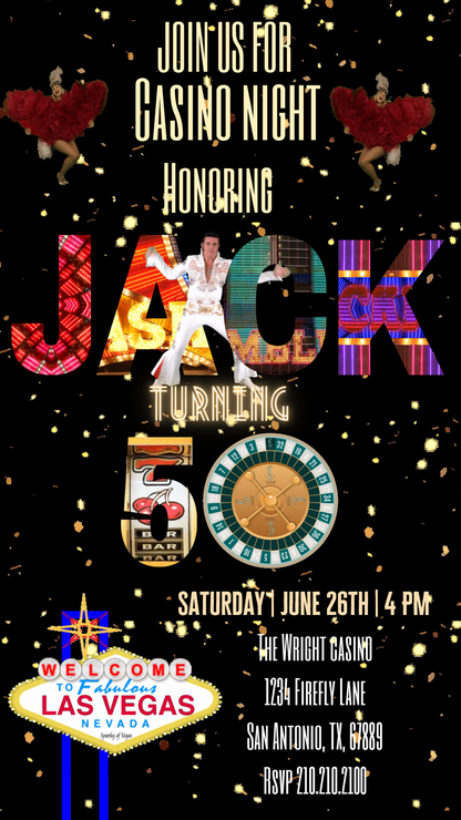 Las Vegas Casino Night Video Invitation Download