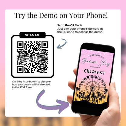 Coachella Video Invitation | Mobile Music Festival RSVP Website Animated Invite | Digital Invite Template