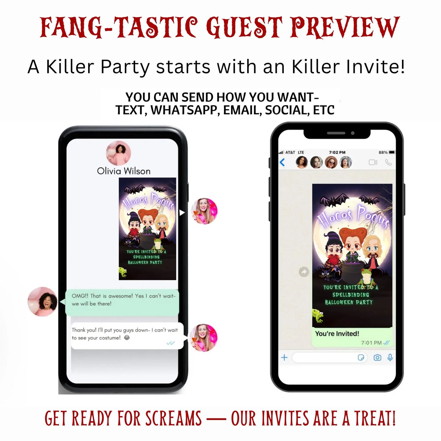 Halloween-Videoeinladung | Animierte digitale Halloween-Einladung | Bearbeitbare Canva-Einladungsvorlage