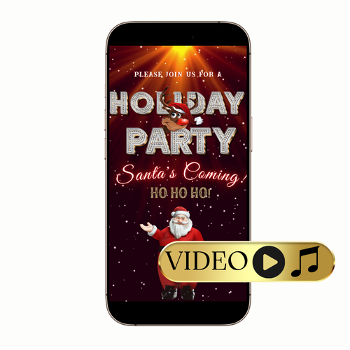 Santa Deluxe holiday video invite shared via WhatsApp