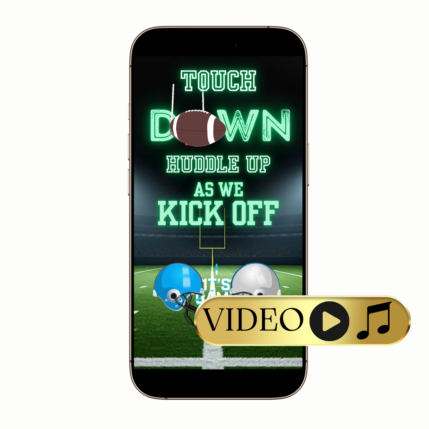 RSVP slide featuring whistle, football, and calendar icons