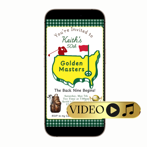 Close-up of golf ball on tee with subtle shimmer animation