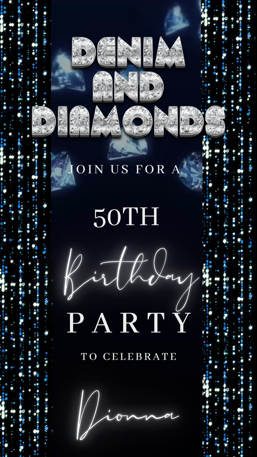 Close-up of animated diamond sparkle over soft blue gradient background