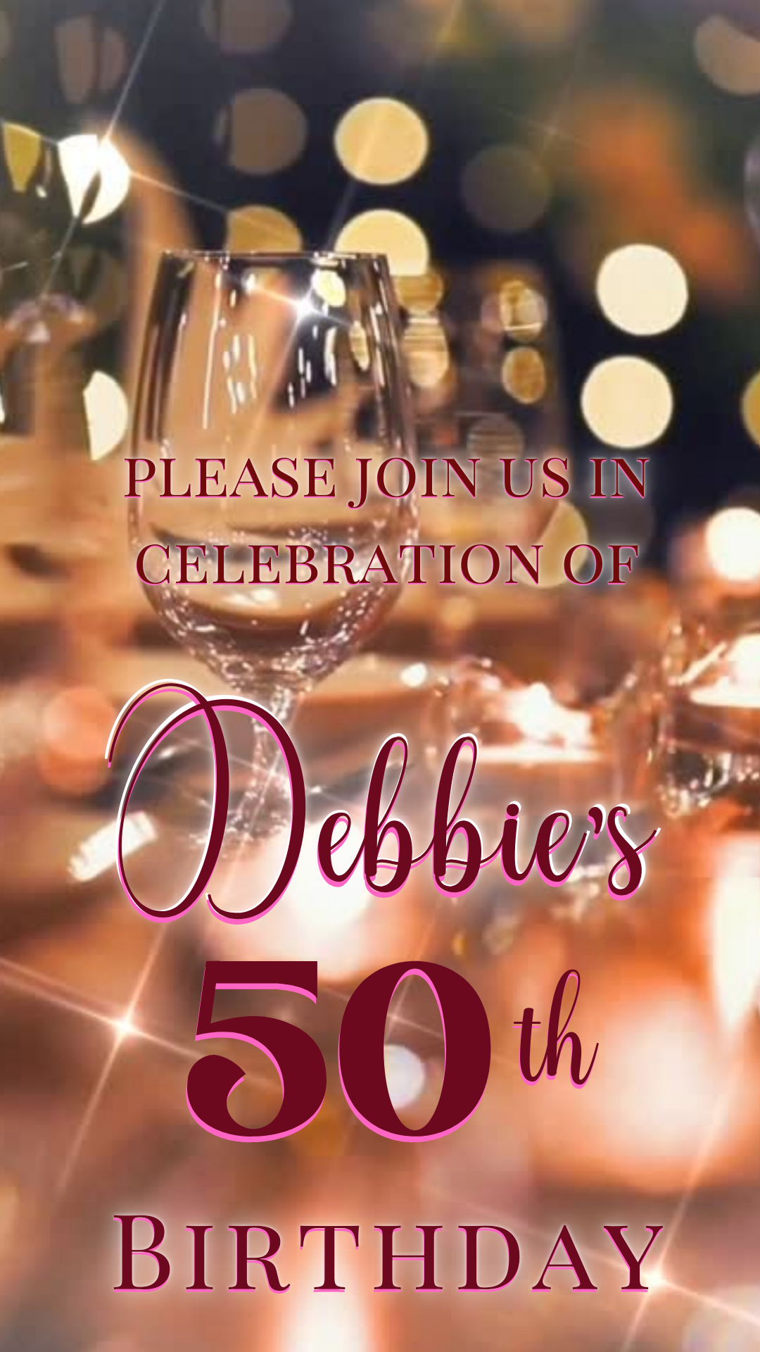 Editable Birthday Celebration invite displayed on smartphone