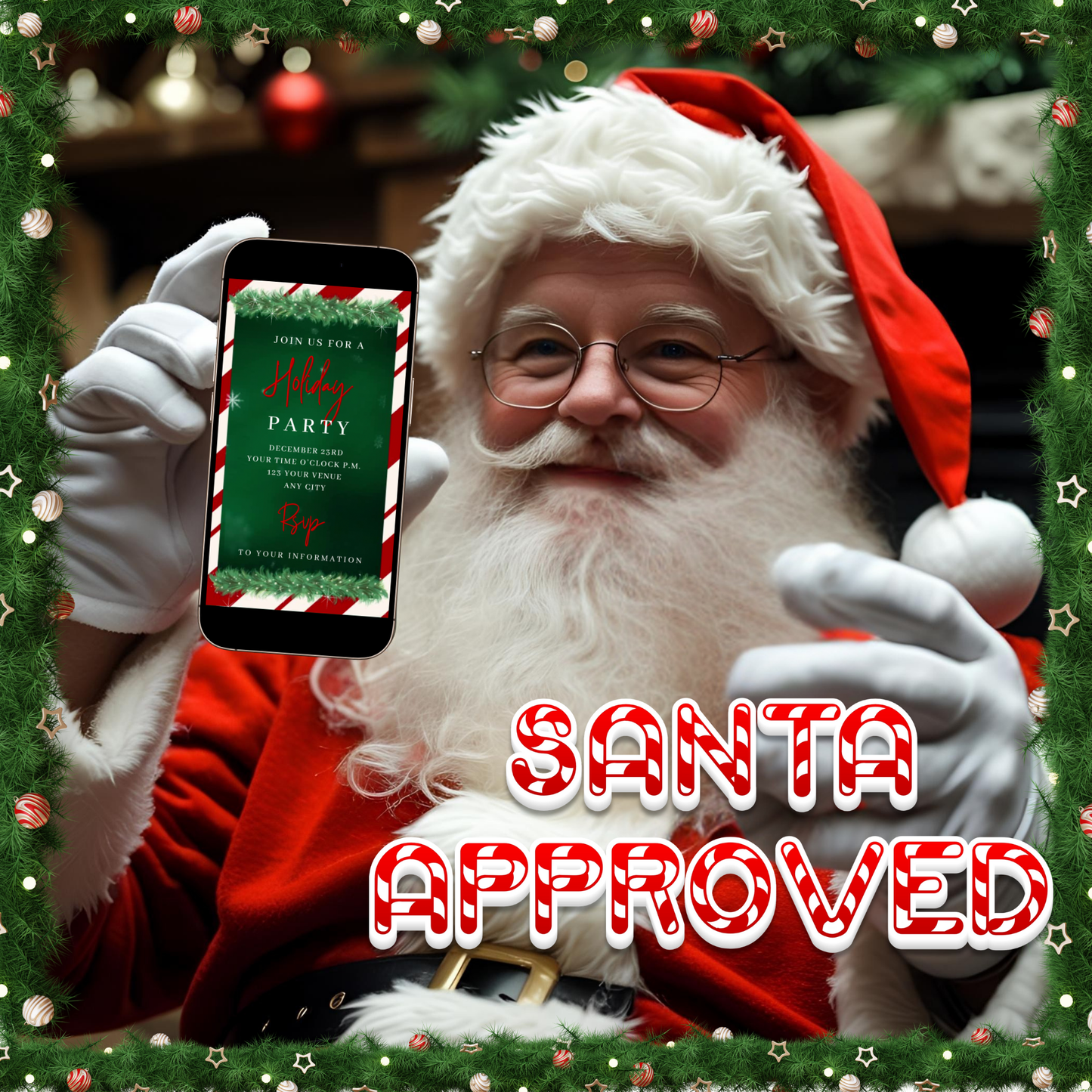 Christmas Party Video Invitation – Editable Animated Holiday Party Mobile Evite