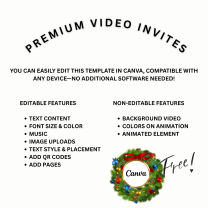 Margaritas and Mistletoe Christmas Party Video Invitation – Editable Canva Christmas Evite