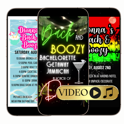 Tropical Bachelorette Video Invitation