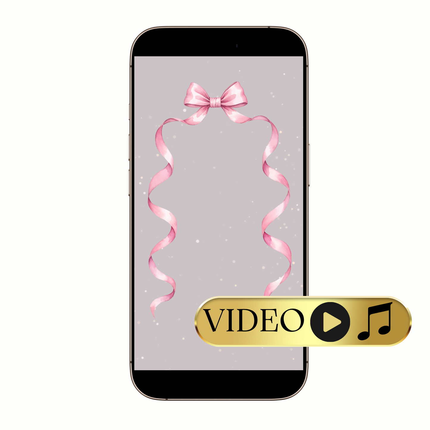 Digital pink ribbon frame baby shower video invitation