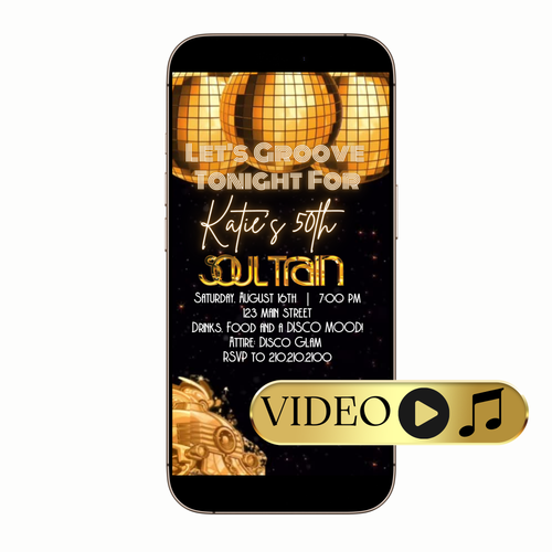 Close-up of gold mirrorball sparkle over deep black background