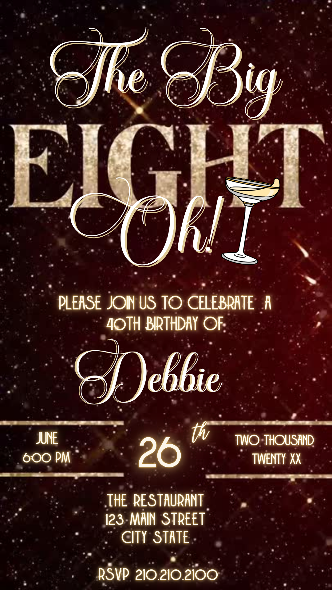 Golden Milestone Video Invitation Download