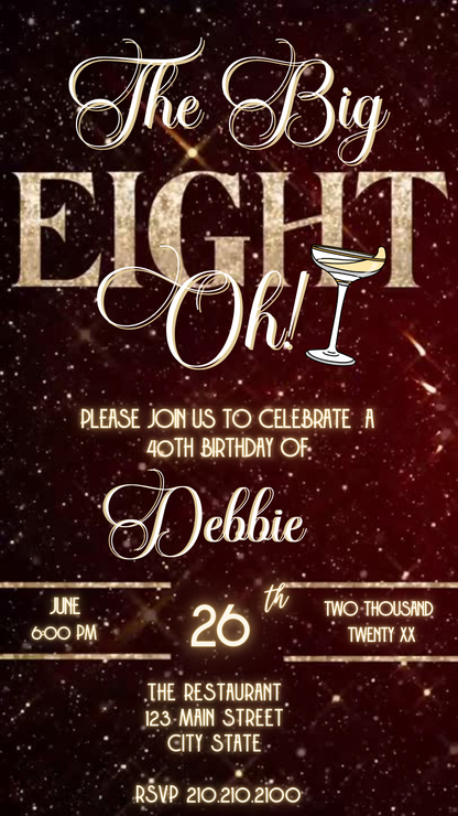 Golden Milestone Video Invitation Download