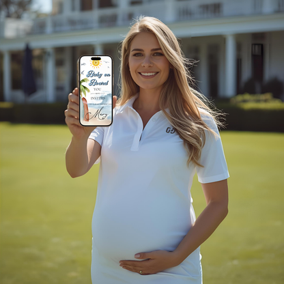 Baby on Board Website Invitation | Canva Website RSVP Template with Music | Boy Baby Shower