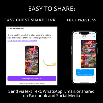 Halloween Video Invitation | Monster Animated Invite | Editable Halloween Bad and boozy Mobile Evite
