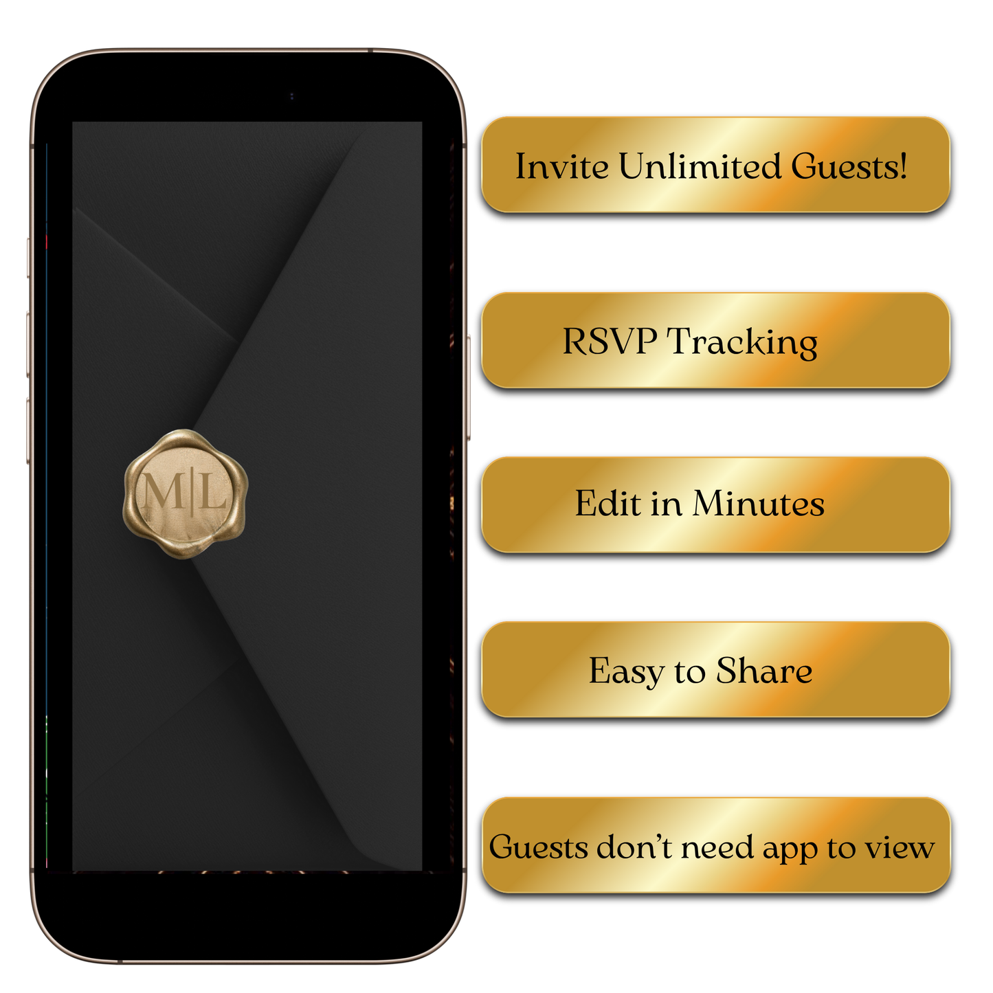 Editable black and white engagement video invite online
