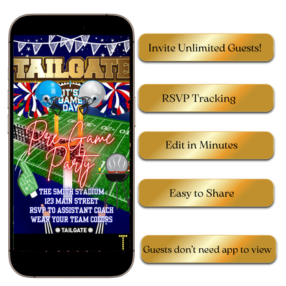 Instagram feed preview of sports-themed video invitation