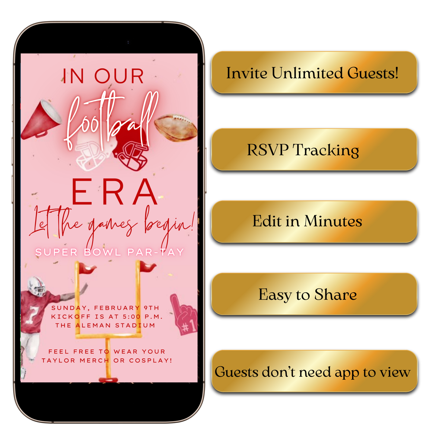 Event details layered on taped Polaroid with scoreboard header