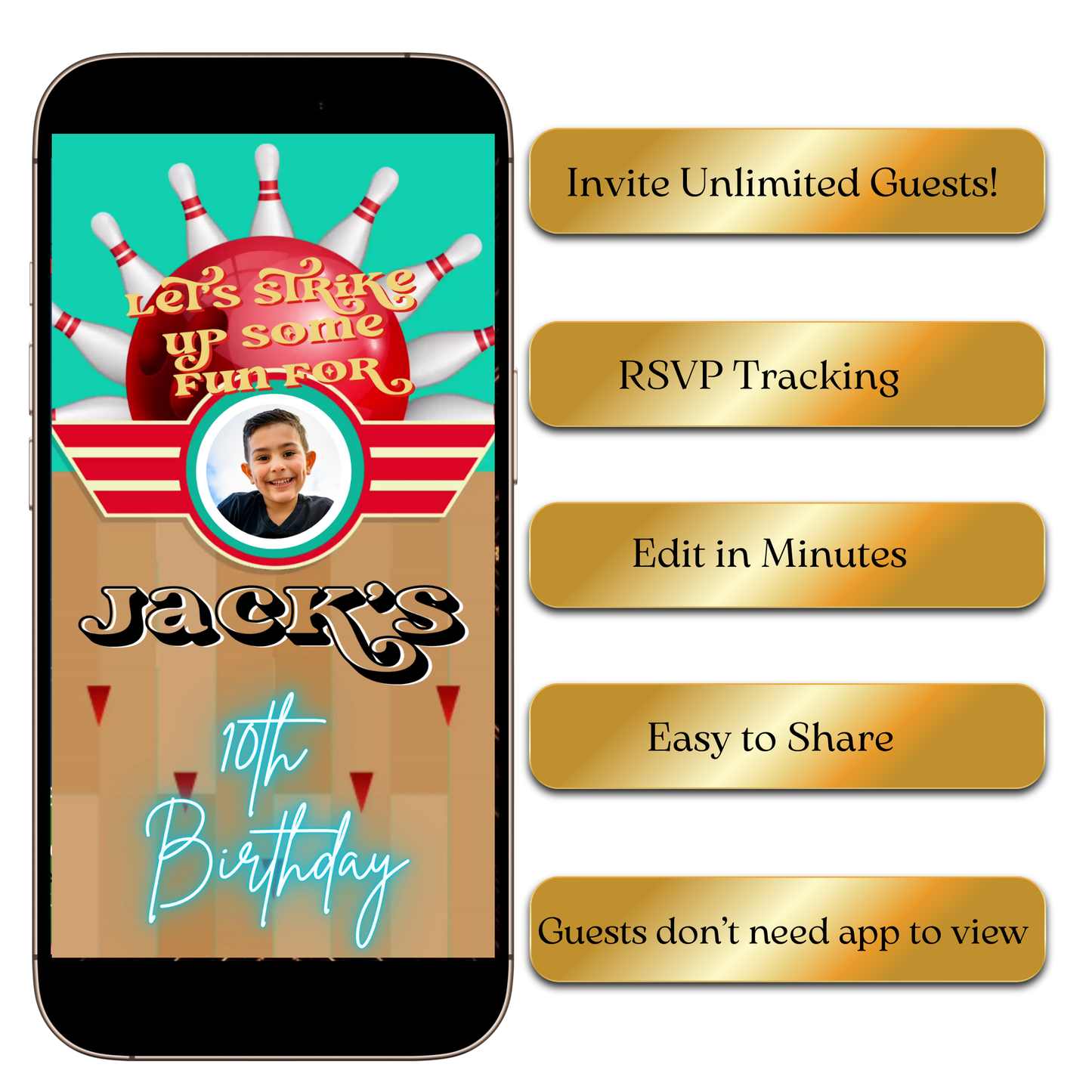 Lets Strike Up Some Fun Birthday Invite Template