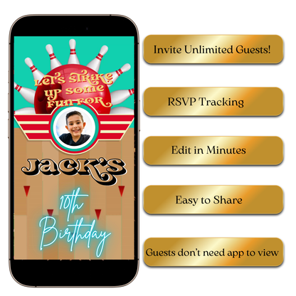 Lets Strike Up Some Fun Birthday Invite Template