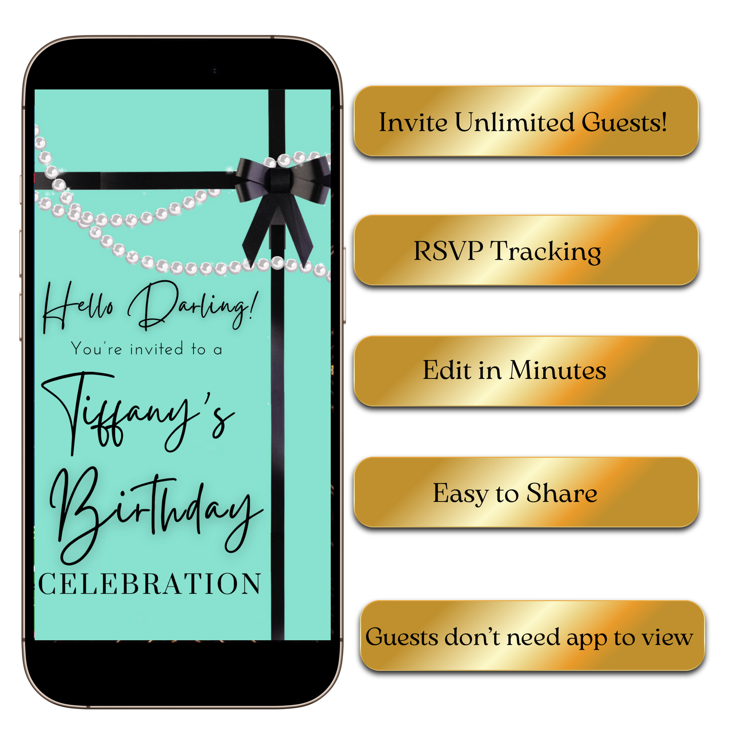 Breakfast at Tiffany’s stylish video invitation shared on social media feed