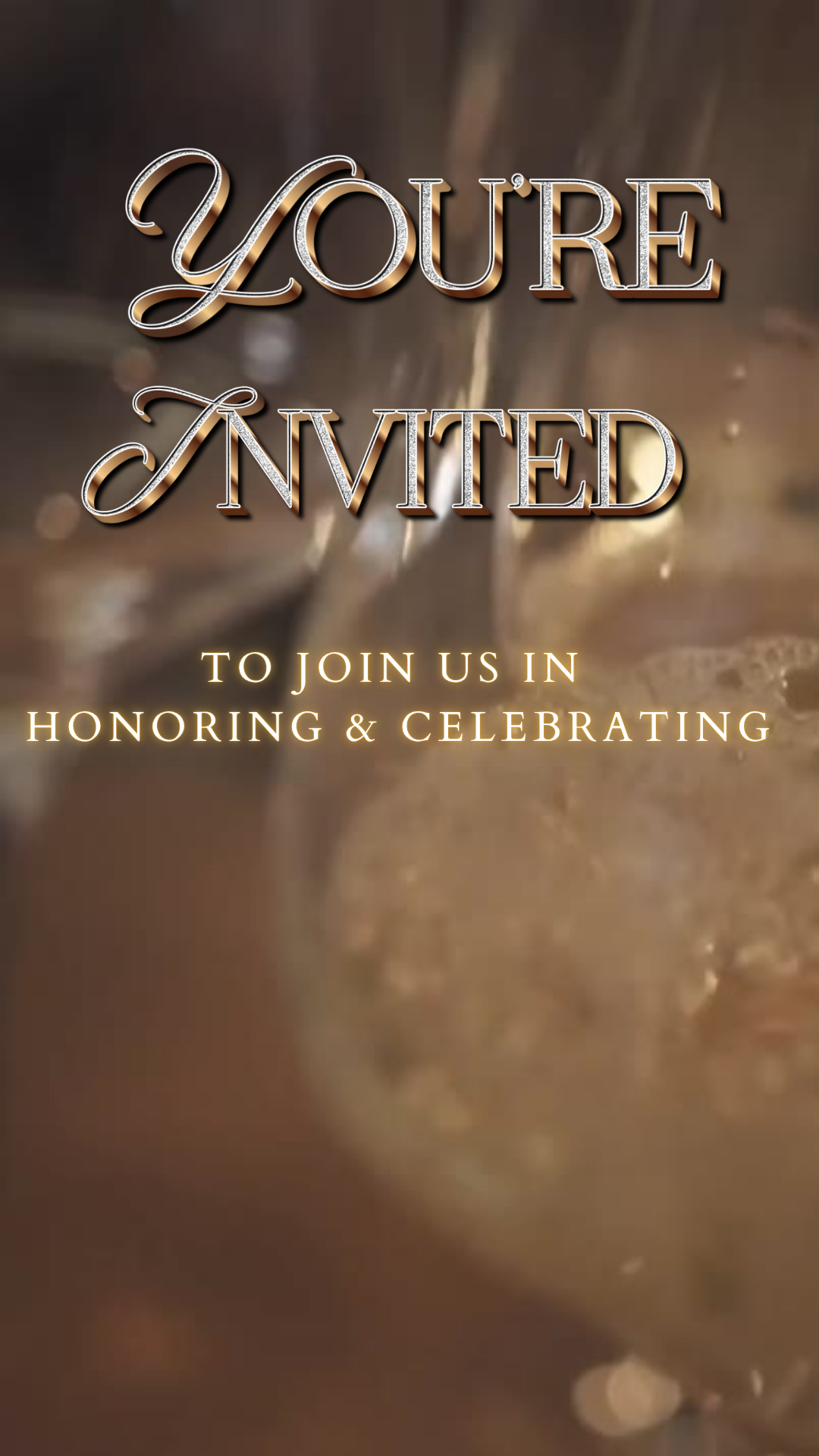 Birthday Dinner Celebration Video Invitation | Digital Luxe Party Invite | Editable Online Template