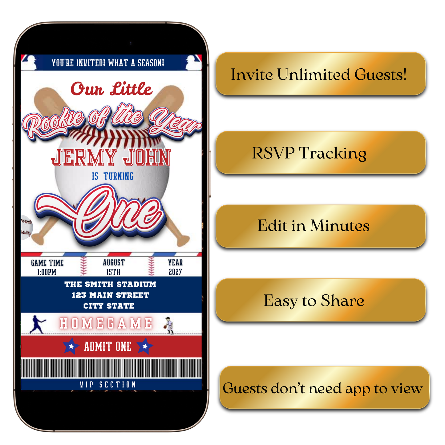 Instagram feed preview of sports party video invitation