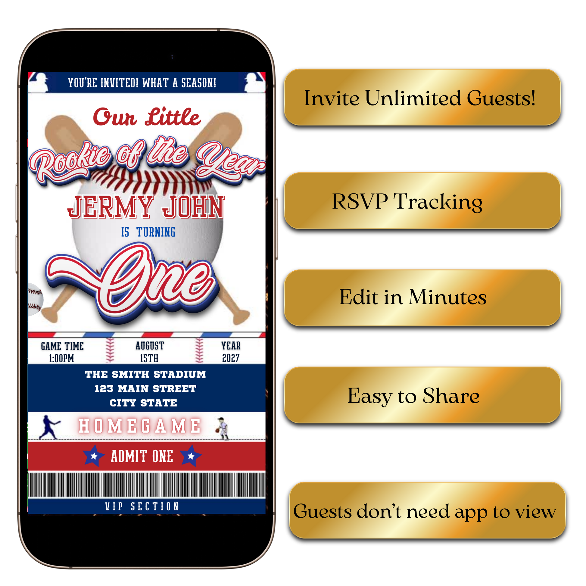 Instagram feed preview of sports party video invitation