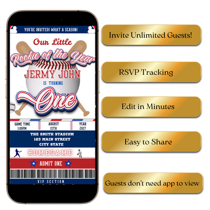 Instagram feed preview of sports party video invitation