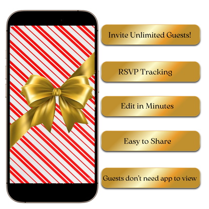 Wooden holiday warmth video invite editable online