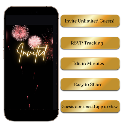 Digital 4th of July Cookout Video Invitation